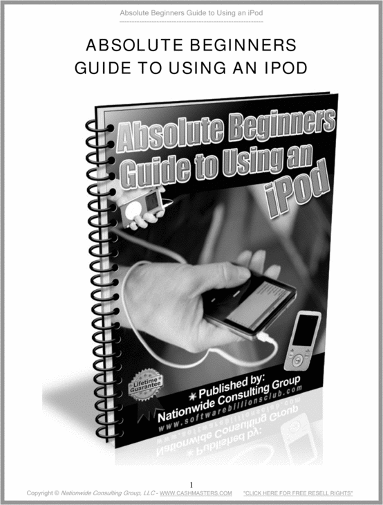 Product picture Absolute Beginners Guide to Using An iPod