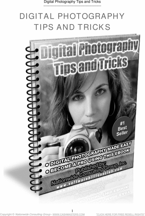 Product picture Digital Photography Tips and Tricks eBook